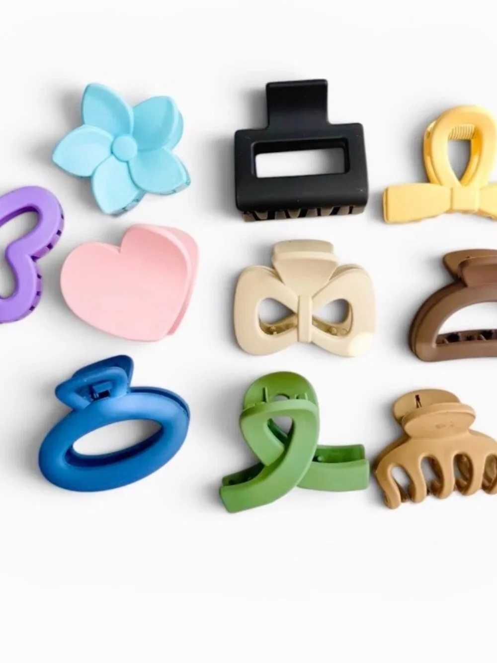 13 Item Colorful Claw Clips Mini Variety Pack Hair Accessory Bundle